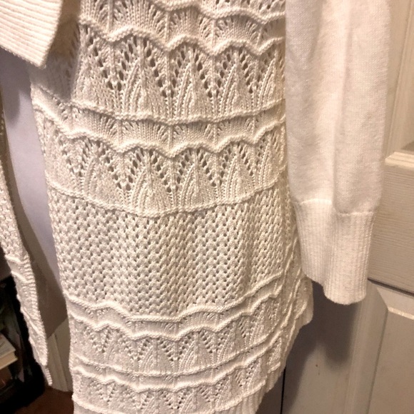 Spring Mercer Duster Grandpa Sweater Cable Knit M - Picture 4 of 9